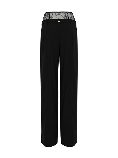 Pantaloni palazzo in crepe stretch con vita in pizzo Patrizia Pepe | 8P0769 A6F5K103